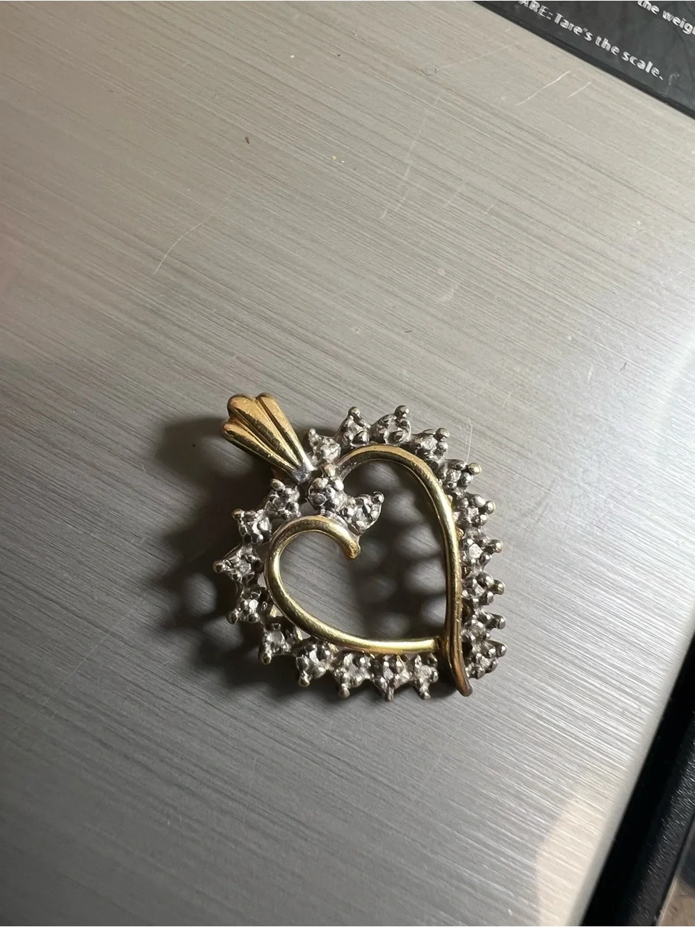 Classic 10K Gold Two-Tone Heart Pendant